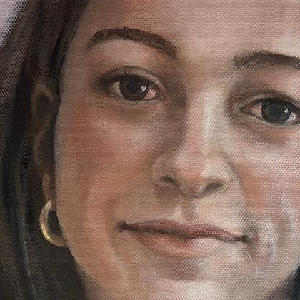 Oil painting of a girl.